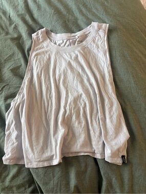 Prana Light Lilac Cropped Tank with Scoop Neck